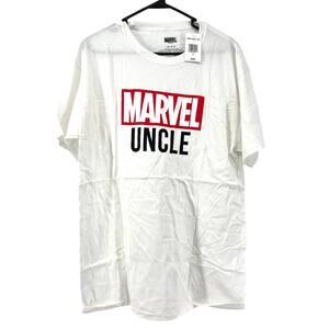 Marvel Universe Marvel Uncle White T-shirt Short Sleeve‎ Men's L New with tags